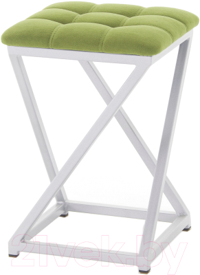 Табурет AMC Comfort 8.5.11 (ткань фисташковый/серебристый) - фото