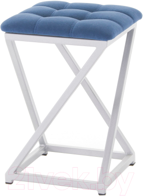 Табурет AMC Comfort 8.5.12 (ткань синий/серебристый) - фото