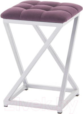 Табурет AMC Comfort 8.5.14 (ткань баклажан/серебристый) - фото
