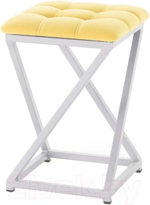 Табурет AMC Comfort 8.5.15 (ткань желтый/серебристый) - фото