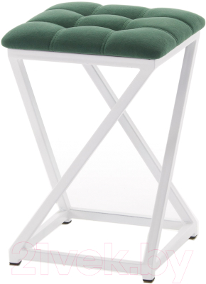 Табурет AMC Comfort 8.6.9 (ткань зеленый/белый) - фото