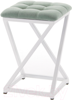 Табурет AMC Comfort 8.6.10 (ткань мятный/белый) - фото