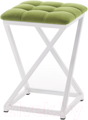 Табурет AMC Comfort 8.6.11 (ткань фисташковый/белый) - фото