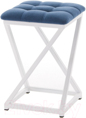 Табурет AMC Comfort 8.6.12 (ткань синий/белый) - фото