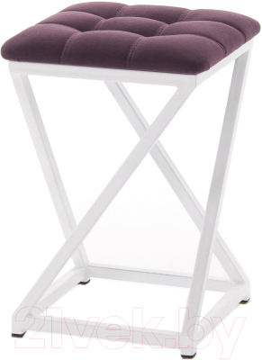 Табурет AMC Comfort 8.6.14 (ткань баклажан/белый) - фото