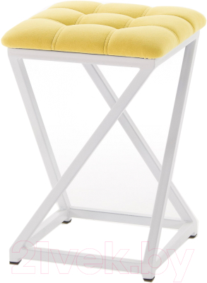 Табурет AMC Comfort 8.6.15 (ткань желтый/белый) - фото