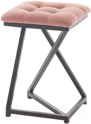 Табурет AMC Comfort 9.1.7 (ткань розовый/черный) - фото