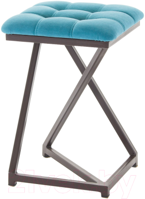 Табурет AMC Comfort 9.2.13 (ткань бирюзовый/коричневый) - фото