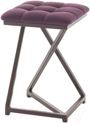 Табурет AMC Comfort 9.2.14 (ткань баклажан/коричневый) - фото