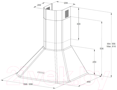 Вытяжка купольная Korting KHC 9839 RGN