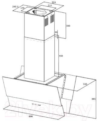 Вытяжка наклонная Korting KHA 99750 GW