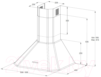 Вытяжка купольная Korting KHC 6839 NX