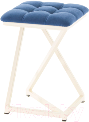 Табурет AMC Comfort 9.3.12 (ткань синий/слоновая кость) - фото