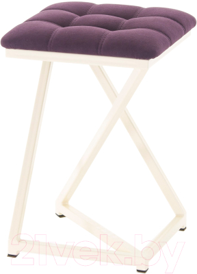 Табурет AMC Comfort 9.3.14 (ткань баклажан/слоновая кость) - фото