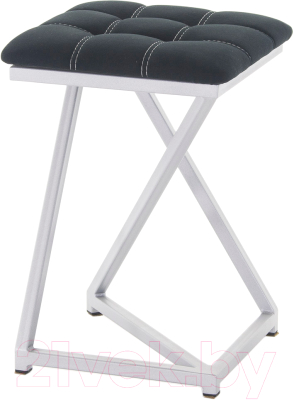 Табурет AMC Comfort 9.5.1 (ткань черный/серебристый) - фото