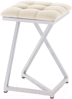 Табурет AMC Comfort 9.5.3 (ткань бежевый/серебристый) - фото