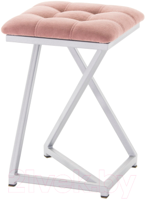 Табурет AMC Comfort 9.5.7 (ткань розовый/серебристый) - фото