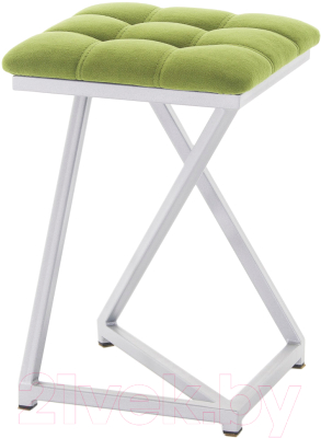 Табурет AMC Comfort 9.5.11 (ткань фисташковый/серебристый) - фото