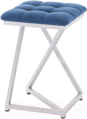 Табурет AMC Comfort 9.5.12 (ткань синий/серебристый) - фото
