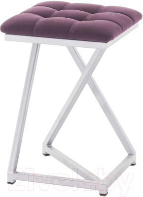 Табурет AMC Comfort 9.5.14 (ткань баклажан/серебристый) - фото