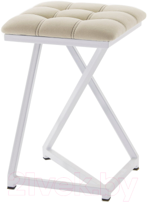 Табурет AMC Comfort 9.6.3 (ткань бежевый/белый) - фото