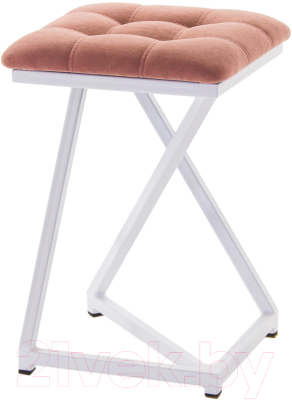 Табурет AMC Comfort 9.6.7 (ткань розовый/белый) - фото