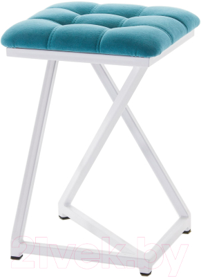 Табурет AMC Comfort 9.6.13 (ткань бирюзовый/белый) - фото