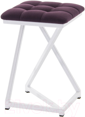 Табурет AMC Comfort 9.6.14 (ткань баклажан/белый) - фото