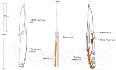 Нож туристический Ruike M108-TZ