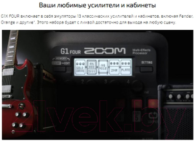 Процессор электрогитарный ZOOM G1X Four