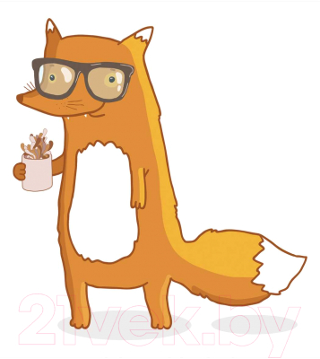 Шторка-занавеска для ванны JoyArty Хитрый лис / sc_78553 - фото