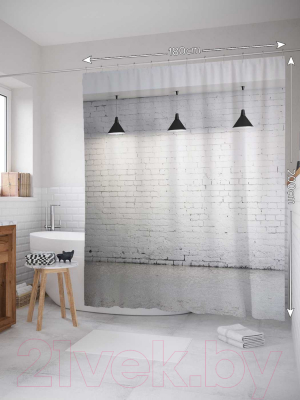 Шторка-занавеска для ванны JoyArty Светлая комната / sc_16355