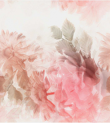 Шторка-занавеска для ванны JoyArty Цветочный туман / sc_17043 - фото