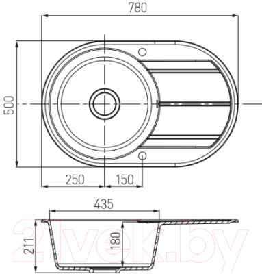 Мойка кухонная Акватон Амира