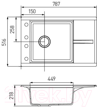 Мойка кухонная Акватон Делия 78