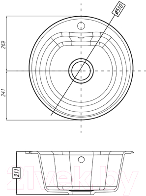 Мойка кухонная Акватон Мида