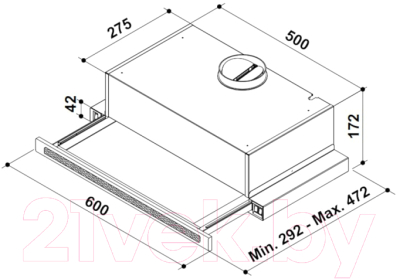 Вытяжка телескопическая Korting KHP 6637 GNX