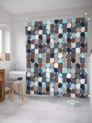 Шторка-занавеска для ванны JoyArty Цветные чудеса / sc_20797