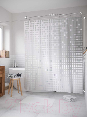 Шторка-занавеска для ванны JoyArty Блестящая текстура / sc_13584