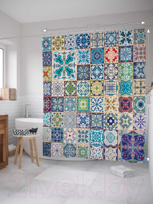 Шторка-занавеска для ванны JoyArty Фантазийный ручей / sc_17029