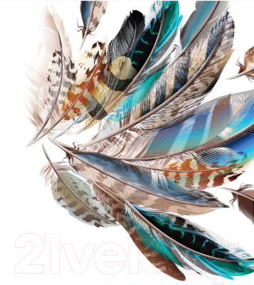 Шторка-занавеска для ванны JoyArty Декоративные перья / sc_20238 - фото