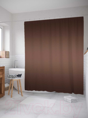 Шторка-занавеска для ванны JoyArty Темный шоколад / sc_23567