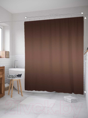 Шторка-занавеска для ванны JoyArty Темный шоколад / sc_23567