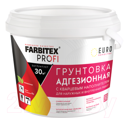 Грунтовка Farbitex Профи адгезионная с кварцевым наполнителем - фото