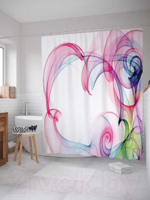 Шторка-занавеска для ванны JoyArty Красочный дым / sc_12460