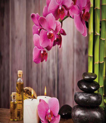 Шторка-занавеска для ванны JoyArty Приготовление к массажу / sc_12497 - фото