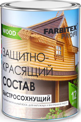 Защитно-декоративный состав Farbitex Profi Wood Быстросохнущий - фото