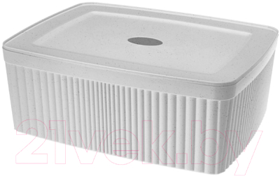 Контейнер для хранения Econova Velvet / 433238938 (светло-серый флэк) - фото