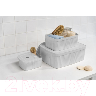 Контейнер для хранения Econova Velvet / 433238938 (светло-серый флэк)