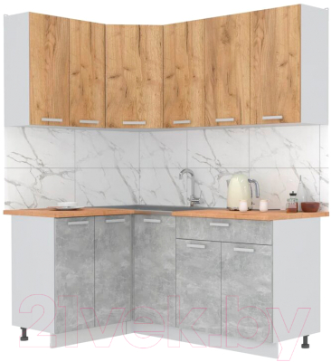 Готовая кухня Интерлиния Мила Лайт 1.2x1.8 - фото